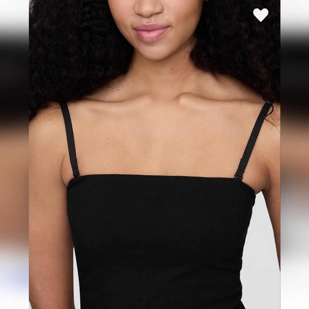 NWOT Close Knit Cropped Strappy/Tube Top Set (Black & White, 2 Tops)